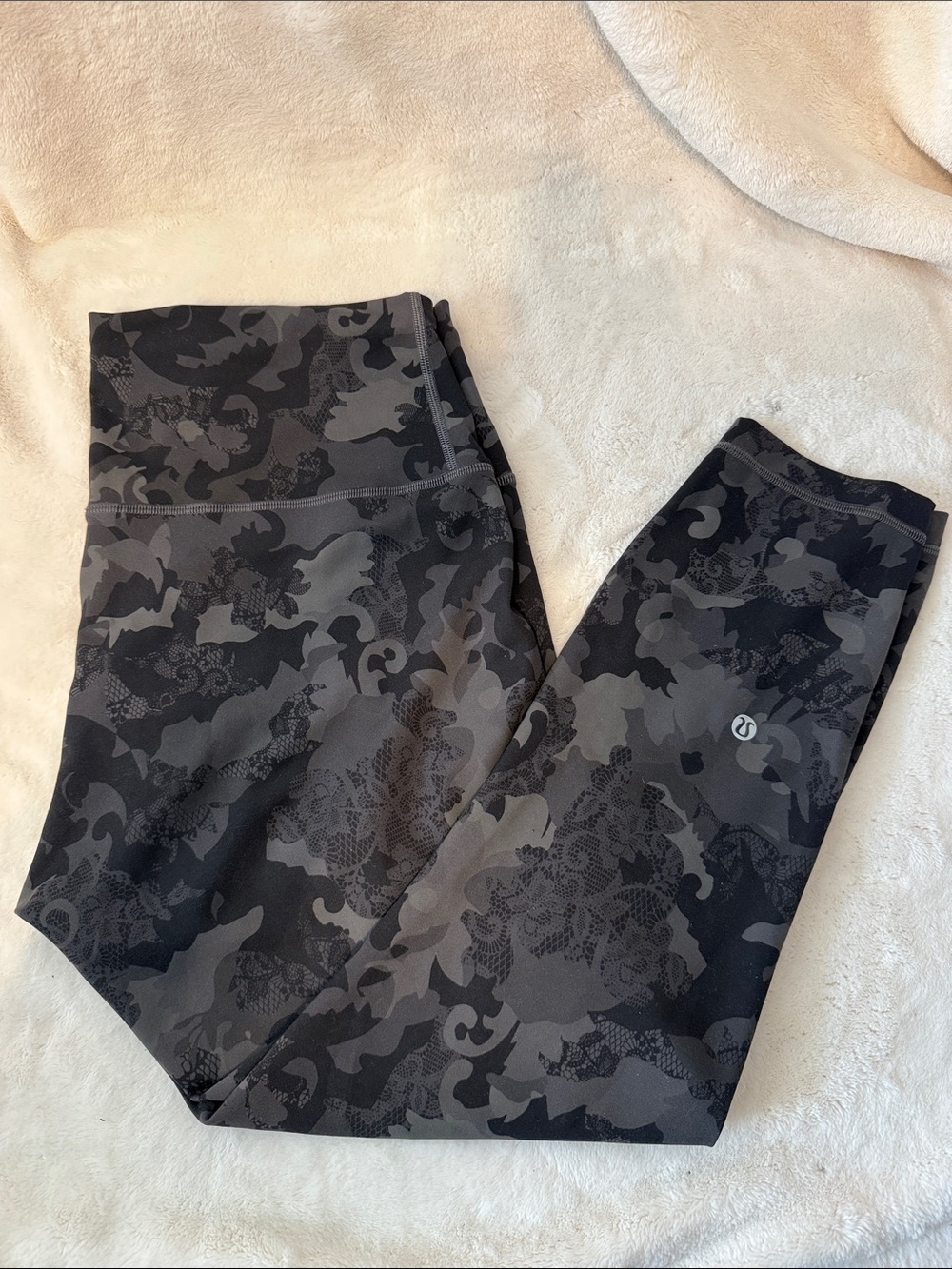 lululemon Align Lace Camo Leggings 12 23” inseam